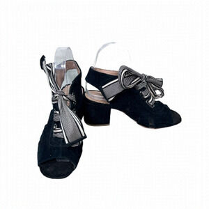 Emilie Karston Faux Suede Lace Up Heels Size 36